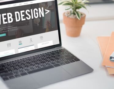 Web design concept on laptop